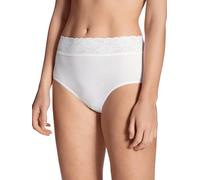 Calida Midislip Lycraspitze Culotte, Blanc (Weiss 001), 48 (Taille Fabricant: M = 44/46) Femme
