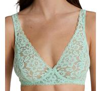 CALIDA Natural Comfort Lace Bra, Semi-Transparent, Soft Green, 95C Women's