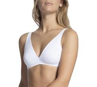 Calida Natural Comfort Soutien-Gorge sans Armatures, Blanc (Weiss 001), 95B (Taille Fabricant: 80B) Femme