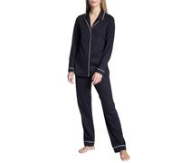 CALIDA Night Lovers Pajama Set Femme | Pyjama boutonné, qualité interlock douce et confort lisse avec col à revers