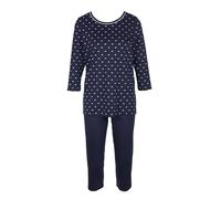 Calida Night Lovers Pyjama 3/4 pour Femmes, en 100% Coton Supima, avec Ceinture élastique recouverte de Tissu