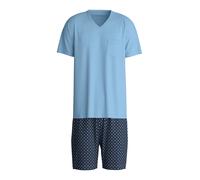 CALIDA Pyjama court bleu marine / turquoise / opal / blanc, Taille M