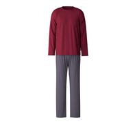 CALIDA Pyjama long marine / bordeaux / blanc, Taille XL
