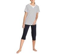 CALIDA Midsummer Dreams Ensemble de Pijama, Bleu Lapis foncé, XXS Femme