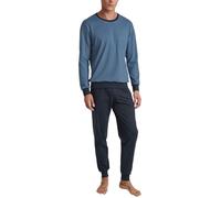 CALIDA Relax Essentials Ensemble Pyjama, Bleu Coronet, 60-62 Homme