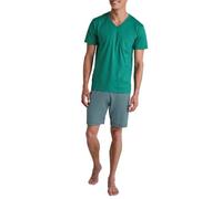 CALIDA Relax Imprint Pajama Set, Pond Green, 52 Men's
