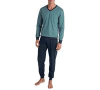 CALIDA Relax Imprint Pyjama à Poignets Hommes, 100% Coton
