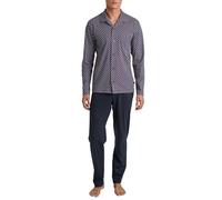 CALIDA Relax Imprint Pyjama, boutonné hommes, 100% coton, pantalon avec ceinture élastique recouverte de tissu