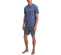 CALIDA Relax Imprint Pyjama court pour homme, en 100% coton, facile d'entretien, élastique et indéformable, en jersey simple, Costal Fjord, 56 cm