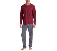 CALIDA Relax Imprint Pyjama long hommes, 100% coton, pantalon avec ceinture élastique recouverte de tissu