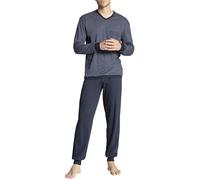 CALIDA Relax Streamline Pyjama à Poignets Homme, 100% Coton, Pantalon avec élastique recouvert de Tissu