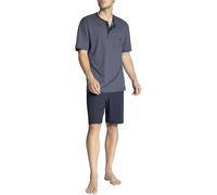 CALIDA Pyjama Short Manches Courtes boutonné Relax 100% Coton Interlock (Dark Sapphire)