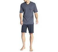 CALIDA Relax Streamline Pyjama Court, col V, Hommes, 100% Coton, Pantalon avec élastique recouvert de Tissu