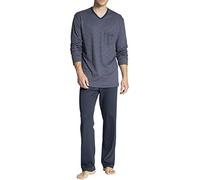 CALIDA Relax Streamline Pyjama Long Homme, 100% Coton, Pantalon avec Ceinture élastique recouverte de Tissu