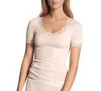 CALIDA Richesse Lace T-Shirt, Light Ivory, M Women's