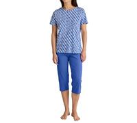 CALIDA Shell Nights Pyjama 3/4 Dazzling Blue