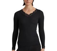 CALIDA Silky Wool Joy T-Shirt, Noir, 46-48 Femmes