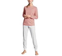CALIDA Sweet Dreams Pyjama à Poignets pour Femmes, 100% Coton, Pantalon avec Ceinture élastique recouverte de Tissu