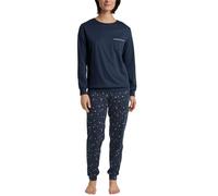 CALIDA Sweet Dreams Pyjama à Poignets pour Femmes, 100% Coton, Pantalon avec Taille élastique recouverte de Tissu