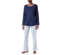 CALIDA Sweet Dreams Pyjama Long Femme, 100% Coton, Pantalon avec élastique recouvert de Tissu