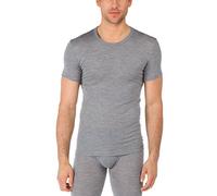 CALIDA Wool & Silk T-shirt manches longues hommes, en laine vierge et soie avec dentelle à l'encolure, fines côtes en tricot rond sans coutures latérales gênantes, thermorégulateur