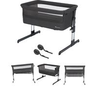 Calidoo, Lit Cododo Bébé Et Berceau Bébé 2-En-1, 0-6 Mois (0-9 Kg), Berceau Cododo Inclinable, 5 Hauteurs, Grand Matelas Rembourré, Côtés En Filet, Côté Pliable Facilement, Tinted Graphite
