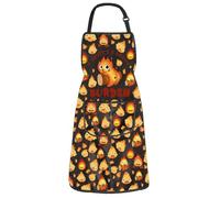 Califer Lover Tablier de cuisine avec poche Motif démon du feu, Tablier Burden, taille unique