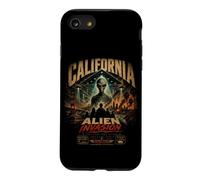 California Alien Invasion Retro UFO UAP Extraterrestre Coque pour iPhone SE (2020) / 7/8