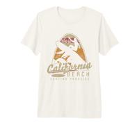 California Beach Surfing Paradise Ocean Sea Surfer T-Shirt Haut de Gamme