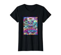 California Bear Graffiti Art Streetwear Urban Cali Flag T-Shirt Graphique avec Valeur