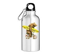 California Bicycle Bear Surner Animal Bouteille d'eau touristique Argent 500ml