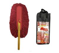 California Car Duster CCD-Original Plumeau Standard pour Voiture avec Manche en Bois Rouge