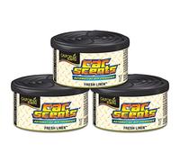 California Car Scents - sents Fresh Linen Décoration Désodorisant Basse 3 Pack - Set