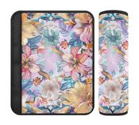 California Condor Flower Floral Lot de 2 coussinets de sangle de siège de voiture pour plus de confort pour berline funda para cinturón de carro