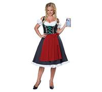 California Costumes 01572XL Costume de Fraulein Oktoberfest pour femme, noir, taille XL, uni, rouge/gris, XL