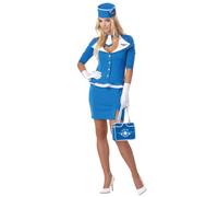 California Costumes 1209 Costumes d'hôtesse de l'air rétro/adulte taille pilote, uni, multicolore, XL