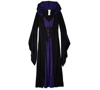 California Costumes Hooded Robe Wicked Witch Costume, Purple/Black, XX-Large