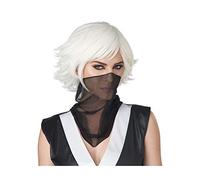 Accessoire de tête pour déguisement - Perruque courte Cosplay blanche adulte