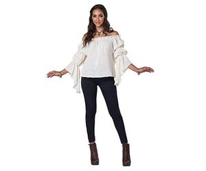 California Costumes Renaissance Chemisier Paisan Adulte (Beige), S/M