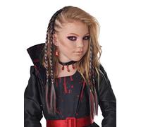 California Costumes Tresses à clip (rouge/noir), standard