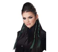 California Costumes Tresses à clip (vert/gris), standard