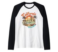 California Dreaming Palmier rétro coucher de soleil Manche Raglan