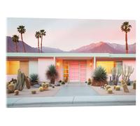 California Dreaming - Retro Palm Springs Tableau en verre acrylique | 100 x 70 cm de Philippe HUGONNARD Déco pastel Tableaux Décoration murale