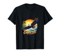 California Eagle Coastal Sunset State T-Shirt