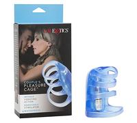 California Exotic Couples Plaisir Vibrant Cockring Cage Bleu