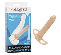 Gode ceinture accommodator pénétration double - Profondeur: 40 mm, Couleur: Nude, Rayon: Couple, Largeur: 105 mm, Longueur: 210 mm