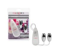California Exotic Novelties Pocket Exotics Double Cartouches Argent Vibrant