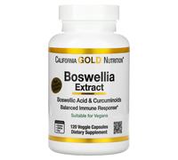 California Gold Nutrition, Extrait de Boswellia, Plus Extrait de Curcuma, 500 mg, 120 Gélules Végétales (250 mg par Gélule)