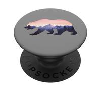 California Grizzly Ours Parc National Nature randonnée PopSockets PopGrip Adhésif