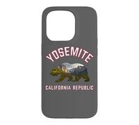 California Republic Bear Yosemite Valley National Park Flag Coque pour iPhone 15 Pro